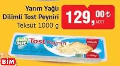 TEKSÜT YARIM YAĞLI DİLİMLİ TOST PEYNİRİ TEKSÜT YARIM YAĞLI DİLİMLİ TOST PEYNİRİ